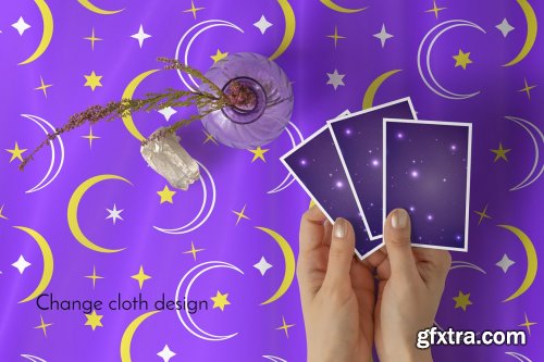 CreativeMarket - Tarot Cards Reading Cloth Mockups 6000399