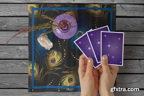 CreativeMarket - Tarot Cards Reading Cloth Mockups 6000399