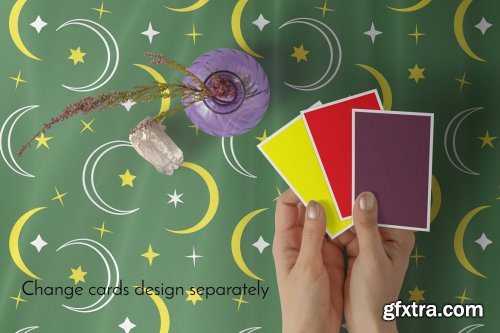 CreativeMarket - Tarot Cards Reading Cloth Mockups 6000399