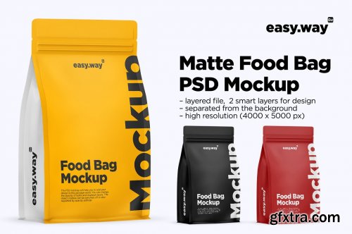 CreativeMarket - Matte Coffee Bag PSD Mockup 5997166