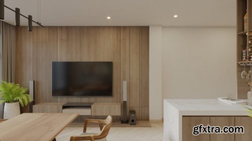 Interior Apartment Scene Sketchup by Quoc Anh