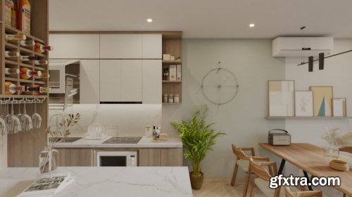 Interior Apartment Scene Sketchup by Quoc Anh