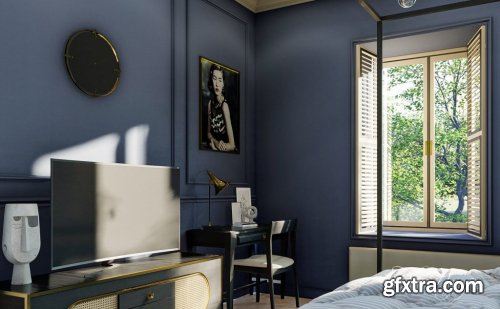 Interior Bedroom Scene Sketchup by Phu Nguyen