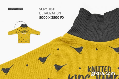 CreativeMarket - Knitted Kids Jumper Mockup Set 6222831