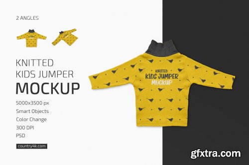 CreativeMarket - Knitted Kids Jumper Mockup Set 6222831