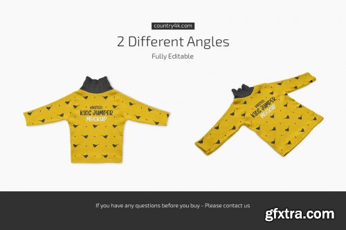 CreativeMarket - Knitted Kids Jumper Mockup Set 6222831