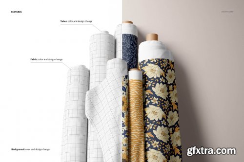 CreativeMarket - Fabric Rolls Mockup Set (14/FFv.11) 6225567