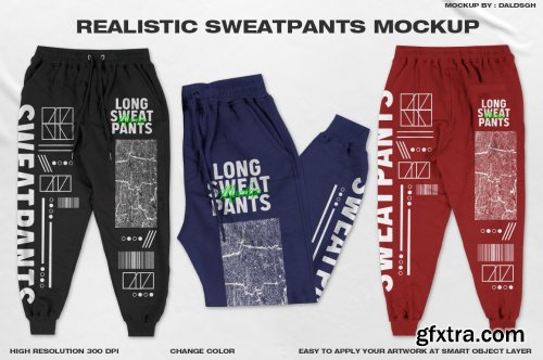 CreativeMarket - Realistic Sweatpants Mockup 6216983