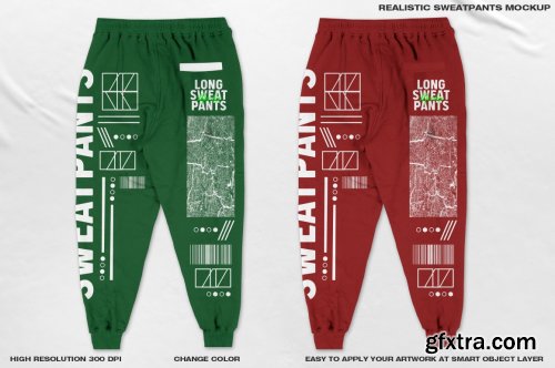 CreativeMarket - Realistic Sweatpants Mockup 6216983