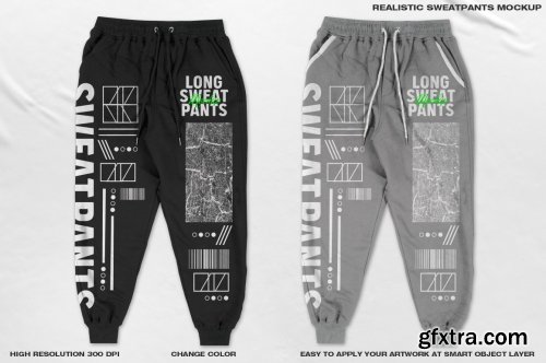 CreativeMarket - Realistic Sweatpants Mockup 6216983