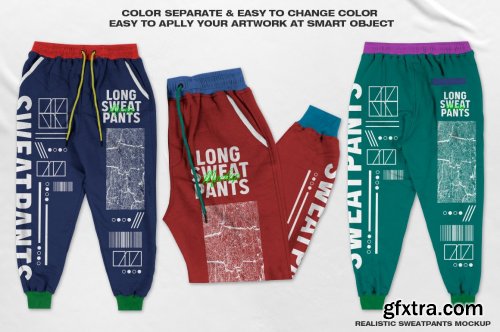 CreativeMarket - Realistic Sweatpants Mockup 6216983