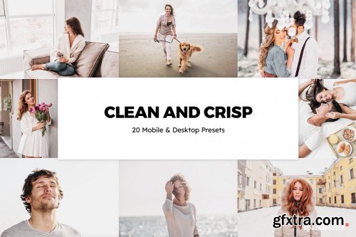 CreativeMarket - 20 Clean and Crisp Lightroom Presets & LUTs 6275784