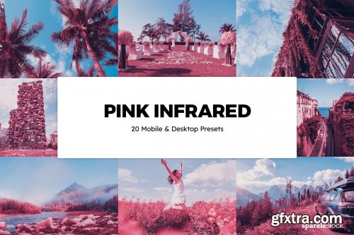 CreativeMarket - 20 Pink Infrared Lightroom Presets & LUTs 6287887