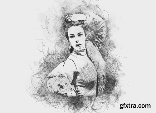  CreativeMarket - Art Sketch Photoshop Action 6279437