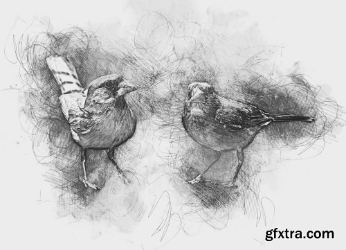  CreativeMarket - Art Sketch Photoshop Action 6279437