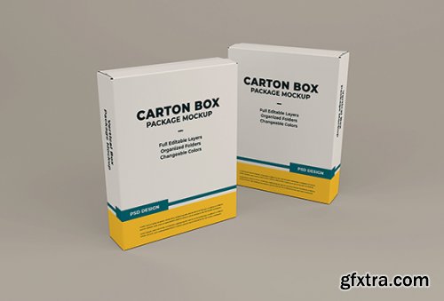 Cardboard box mockup 3