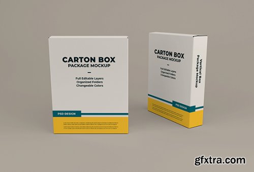 Cardboard box mockup 3