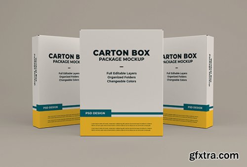 Cardboard box mockup 3