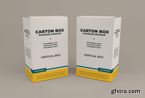 Cardboard box mockup 4