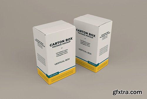 Cardboard box mockup 4