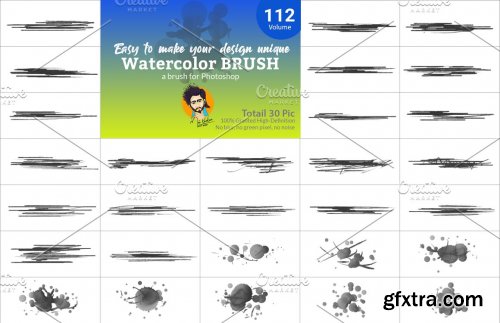 CreativeMarket - Watercolor Brush Bundle 5754878