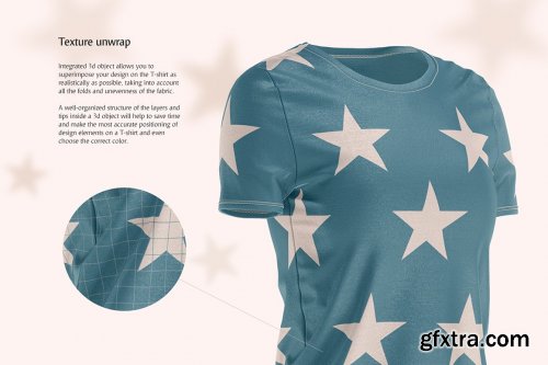 CreativeMarket - Women's T-shirt Animated Mockup 5849092