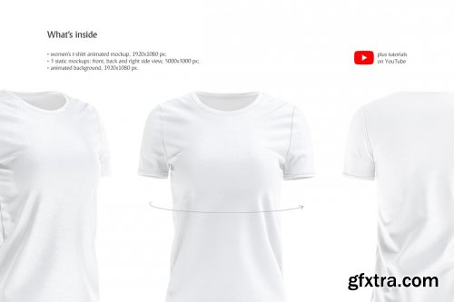 CreativeMarket - Women's T-shirt Animated Mockup 5849092