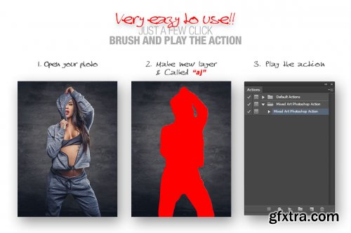 GraphicRiver - Mixed Art Photoshop Action 32305875