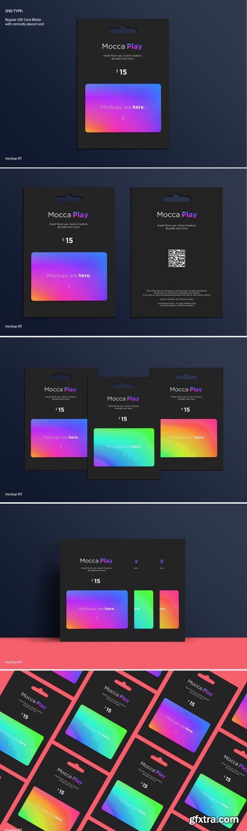 CreativeMarket - Gift Cards 5 Top Types 25xMockups 6258039