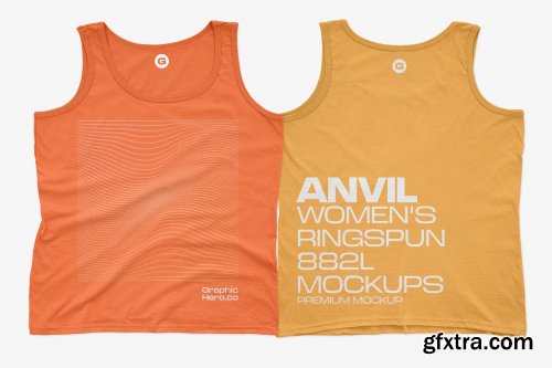 CreativeMarket - Anvil Women's Tanks 882L Mockups 6216266