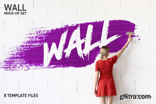 CreativeMarket - Wall Mock-Up Set 6231403