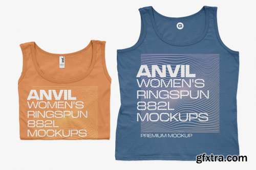 CreativeMarket - Anvil Women's Tanks 882L Mockups 6216266