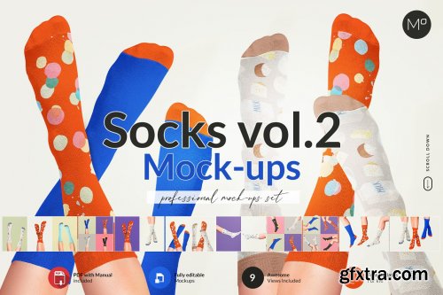 CreativeMarket - All Socks 9x Mock-ups 6250297