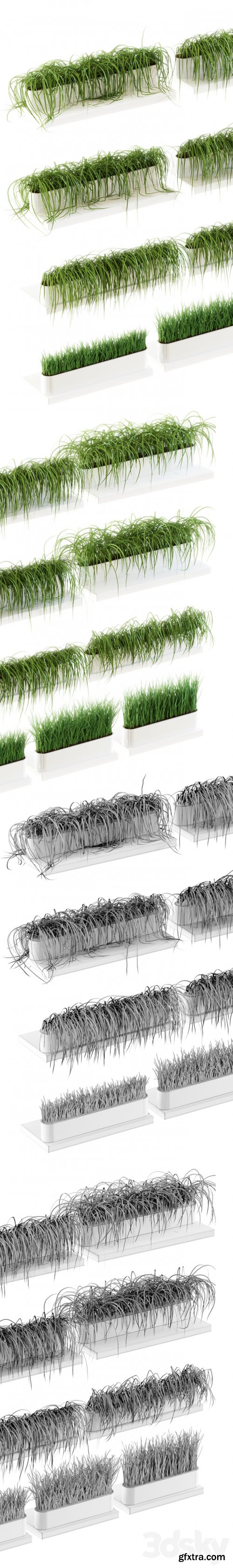 Grass for shelves. 13 models of v2