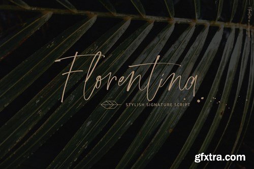 Florentina font signature script