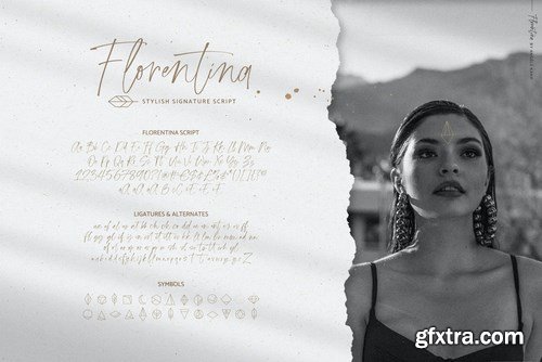 Florentina font signature script