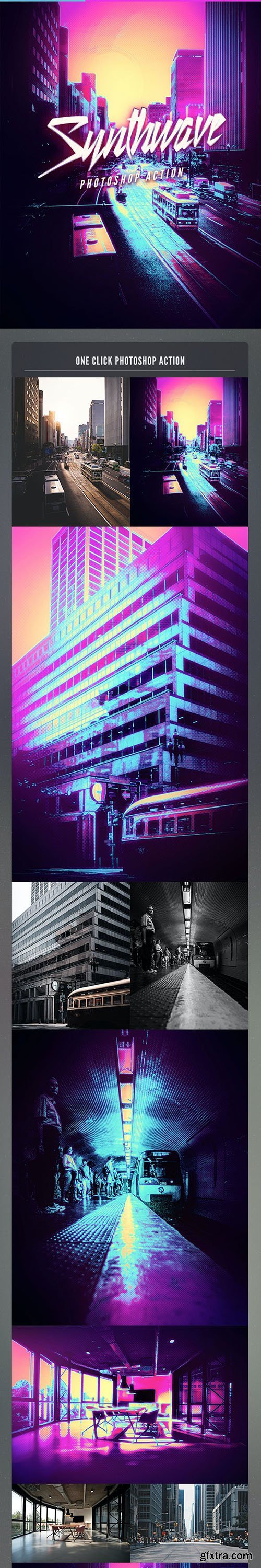 GraphicRiver - Synthwave Photoshop Action 26691788