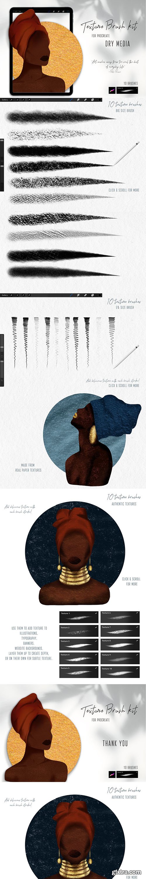 CreativeMarket - Texture Brush Kit for Procreate 5917098