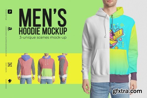 MEN&rsquo;S Hoodie Mockup