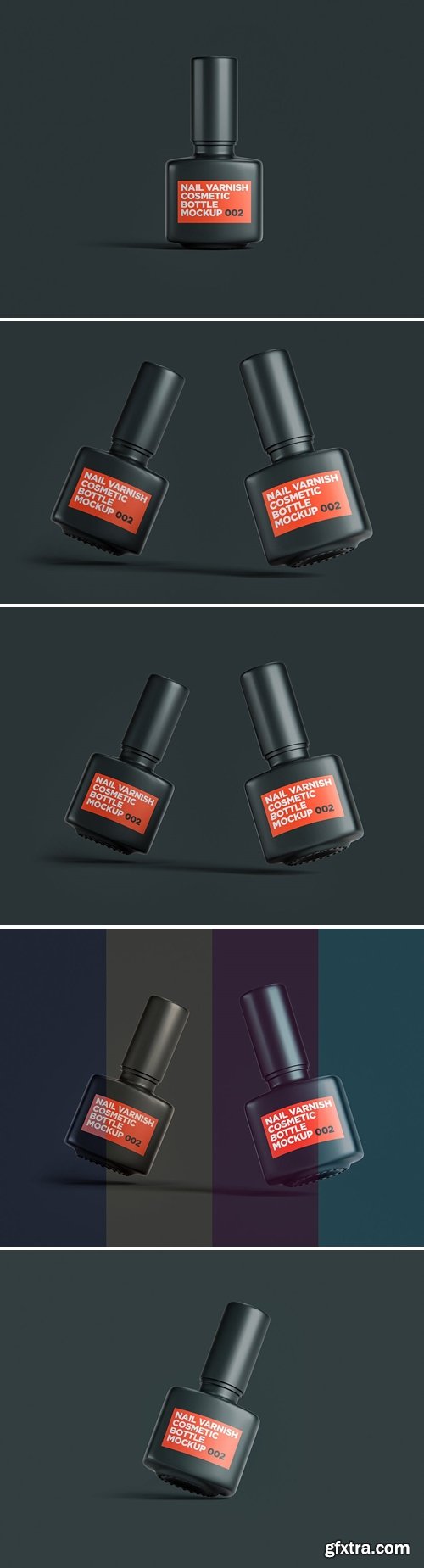 Nail Varnish Cosmetic Bottle Mockup 002