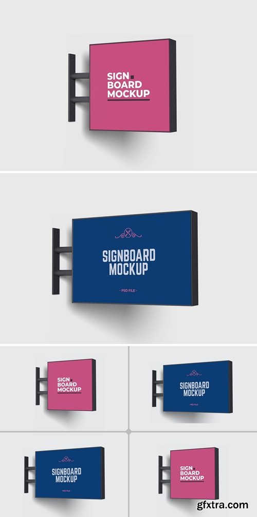 Square Signboard Mockups