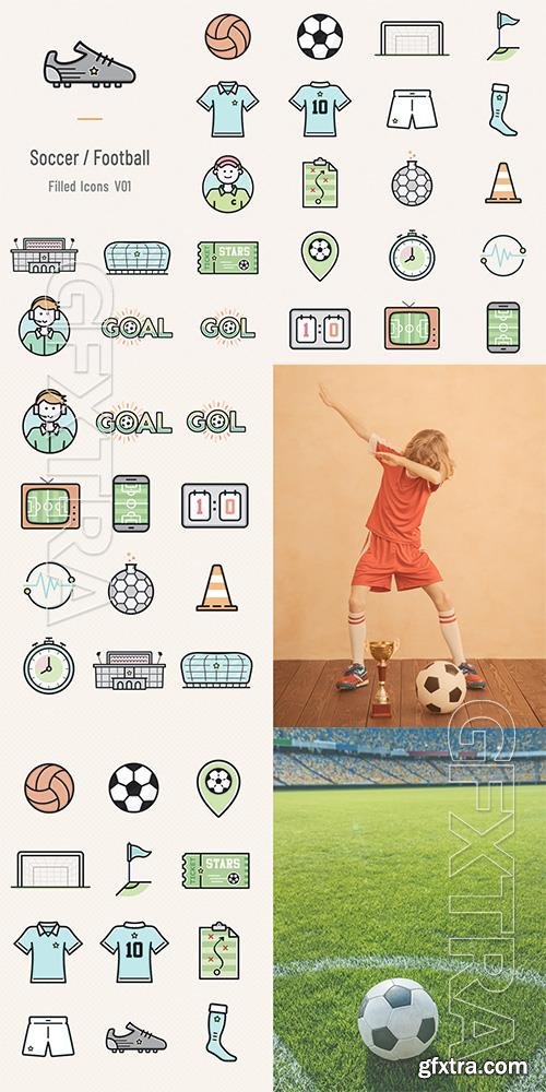 Soccer / Football Filled Icons - Volume 01 2JHVMTR