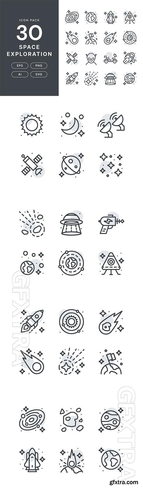 Space Exploration Icon Pack Q5G2RY8