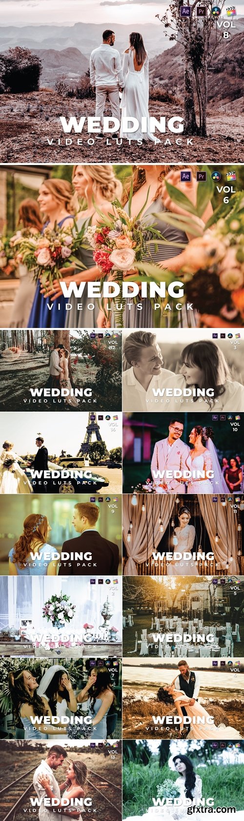 Wedding Pack Video LUTs Bundle