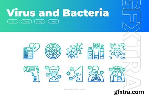 30 Virus and Bacteria Icons - GRADIENT VYCFXZ2