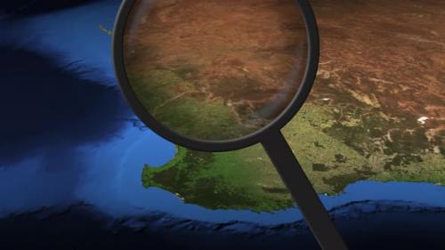 Videohive - Loupe Finds Perth City on the Map - 33284431 - 33284431