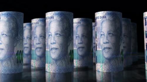 Videohive - South Africa Rand money banknotes rolls seamless loop - 33284885 - 33284885