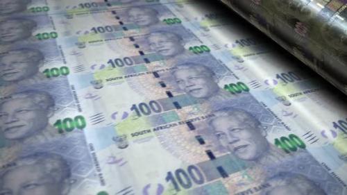 Videohive - South Africa Rand money banknotes printing seamless loop - 33284976 - 33284976