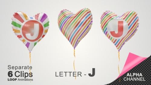 Videohive - Balloons with Letter - J - 33284340 - 33284340