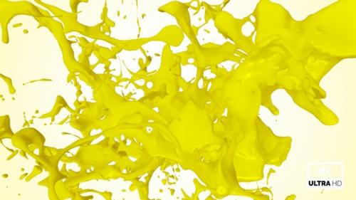 Videohive - Yellow Paint Jet Stream Splash V3 - 33287578 - 33287578